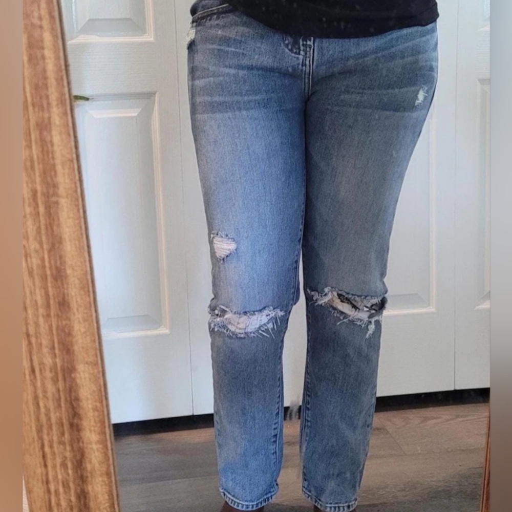 Vintage Pac Sun Jeans 29 Slim Taper Skinny Straight Denim Ripped Distressed
